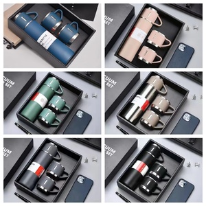 Set Regalo Aziendale da Viaggio con Thermos in Acciaio Inox da 500ml Personalizzato ZB Factory con Tre Coperchi Bottiglia Termica Isolata per Auto - Product Image 2