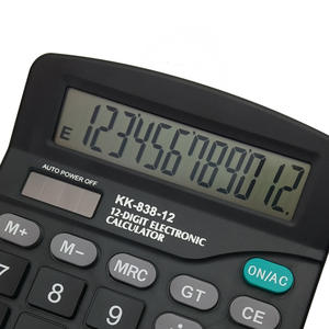Kk-838 เครื่องคิดเลขพลังงานแสงอาทิตย์ 12 หลัก พร้อมฟังก์ชั่นเสียง สีดำ วัสดุ ABS สำหรับใช้ในสำนักงาน - Product Image 3