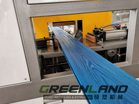 Máquina de WPC Greenlandplast, máquina de fabricación de postes de plástico reciclado, línea de producción de cercas de jardín de plástico y madera