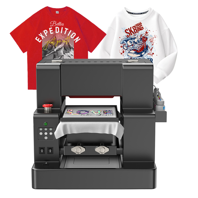 Multifunctional Easy to Operate A4 DTG Printer Direct to Garment Printing A4 Digital Inkjet T-shirt Printer with V11 Software