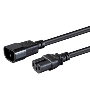 Cable de alimentación C14 a C15 IEC60320 10A PVC SJTOW, cable de extensión para computadora - Product Image 1