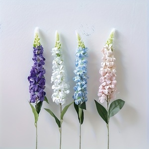 Lot de 12 Hortensias de 28 pouces de hauteur, Ensemble de Fleurs Artificielles Delphinium Style Bohème, Fleurs de Nénuphar à Longue Tige pour Décoration Intérieure - Product Image 2