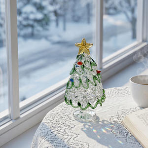 Cadeau créatif pour enfants, décorations de <span class=keywords><strong>Noël</strong></span> uniques en verre émaillé, scène de neige, artisanat, ornements, taille personnalisée, impression numérique, figurines, jouets - Product Image 5