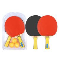 Jeu de raquettes de tennis de table Offre Spéciale Matériau en caoutchouc avec balles de ping-pong
