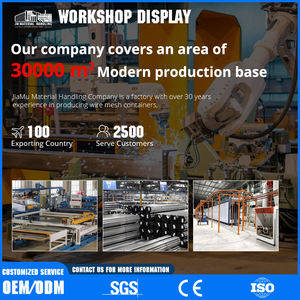 Vente en gros personnalisée <span class=keywords><strong>Cage</strong></span> de rangement pliable en acier Conteneur empilable à chariot en treillis métallique pour la logistique Équipement de stockage de marchandises - Product Image 4