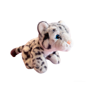 100 pièces, faible MOQ, haute qualité, animaux sauvages réalistes, léopard des neiges, jouets en peluche - Product Image 2