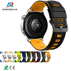 Aibangjia Bracelet de montre durable et réglable à dégagement rapide de 22mm pour montre GT6 Bracelet de remplacement en silicone souple pour femme - Product Image 1