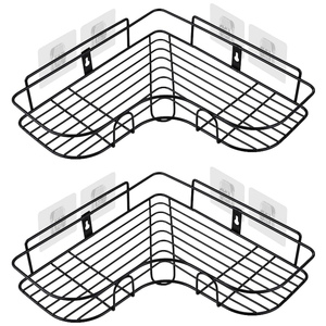 Étagère d'angle murale pour salle de bain, support de rangement pour shampoing, panier de douche en fer pour cosmétiques, organisateur de salle de bain - Product Image 1