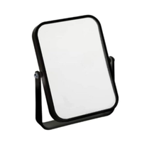 Miroir double face en verre noir, design Art Déco, cadre en plastique, pour salle de bain, cuisine, usage décoratif, femmes, filles, dames
