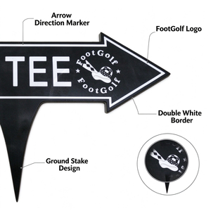 <span class=keywords><strong>FootGolf</strong></span>-Platz Richtungsanzeige „NEXT TEE NEXT HOLE“ Rasenschild für den Außenbereich, wasserdichter Golfplatz-Führungsmarker mit Erdspieß - Product Image 5