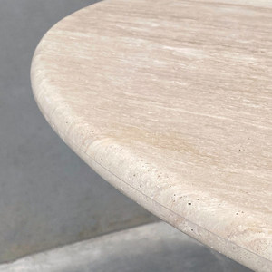 Op maat gemaakte ronde eettafel van natuursteen, marmer of travertijn voor keuken, kamer of restaurant. - Product Image 5