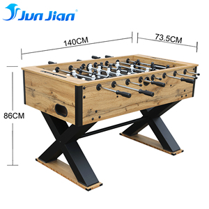 Mesa de Futbolín de <span class=keywords><strong>Madera</strong></span> con Patas Metálicas en Forma de X de 140 CM, Juego de Futbolín Profesional para el Hogar, Oficina o <span class=keywords><strong>Bar</strong></span> - Product Image 2