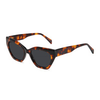Lunettes de soleil de luxe polarisées avec protection UV400, monture complète, lunettes de soleil œil de chat, lunettes de soleil en acétate, lunettes de soleil de créateur de couleur or