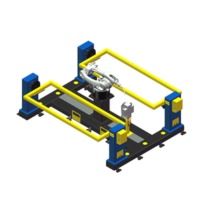 Station de travail de soudage industrielle robuste à commande automatique, équipée de rails industriels mobiles robotisés - Product Image 2