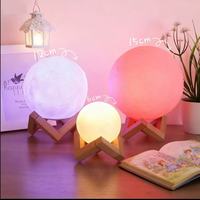 Lampe de chevet lune, veilleuse décorative, lampe planète, veilleuse en forme de lune