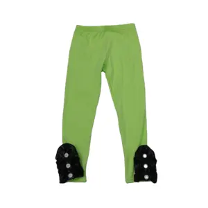 Legging vert à volants pour fille de 12 ans, pantalon de jogging moulant