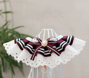 Phim hoạt hình phong cách mèo và chó phụ kiện thú cưng nước bọt khăn học tập Cổ áo ren - Product Image 2