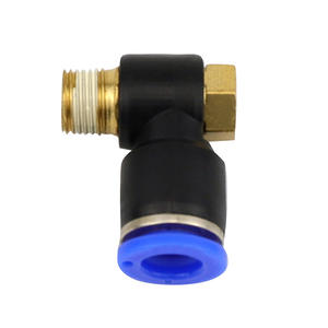 Connecteur de tuyau pneumatique à angle droit en L Dade PH6-01 d'occasion, filetage 8-02, raccord rapide, plastique externe, d'occasion - Product Image 1