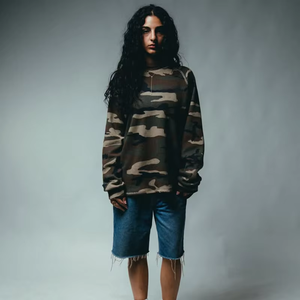 เสื้อยืดคอตตอน/โพลีเอสเตอร์แบบกำหนดเองสำหรับผู้ชาย เสื้อยืดแขนยาวผ้าวาฟเฟิลเนื้อหนา - Product Image 3