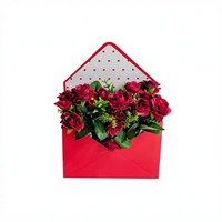 Boîte à fleurs en papier kraft écologique de haute qualité avec poignée longue pour cadeau de maman ou artisanat