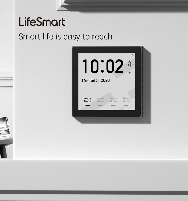 Lifesmart Smart Control Panel Wi-Fi/Ethernet 10.25" OLED Touch Screen Android 5.1 4 Customizable Buttons Home Systems