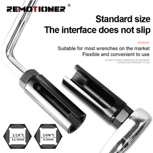 Cảm biến Oxy ổ cắm bù đắp cờ lê Remover Công cụ chủ đề Chaser Bộ cảm biến oxy ổ cắm thiết lập để loại bỏ cài đặt - Product Image 4