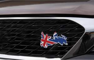 British Flag <strong>UK</strong> Flag United Kingdom Flags <strong>Car</strong> Emblem Logo for <strong>Car</strong> Front Grille Personalized Metal Grill <strong>Badge</strong> Including Screws - Product Image 5