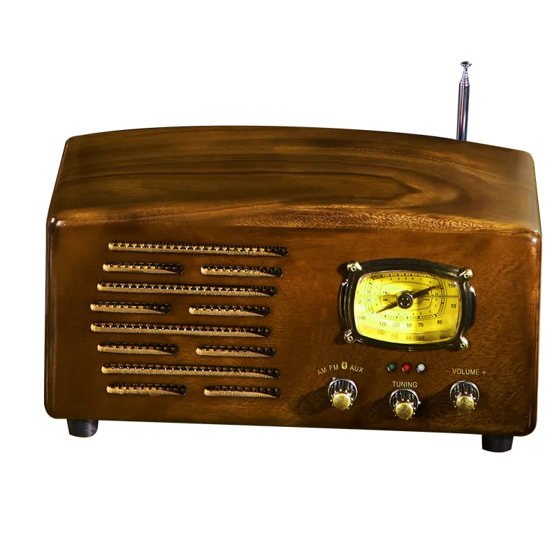 클래식 디자인 유형 휴대용 빈티지 레트로 나무 FM 라디오 높은 품질