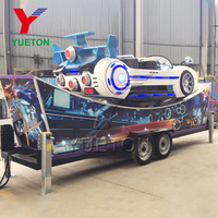 Parc d'attractions portable certifié CE Kids Carnival Fun Fair Electric Swing Mobile Kiddie Crazy Fly Car Rides Trailer Mounted