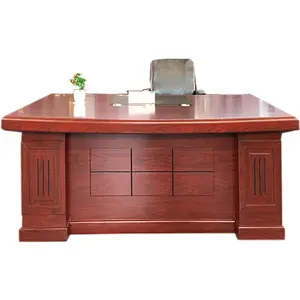 Оптовая продажа с фабрики, офисная мебель, деревянный офисный стол с случайным боковым шкафом