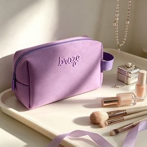 Trousse de Toilette en Néoprène Souple, Pochette Cosmétique Portable à Main, Sac de Rangement de Voyage Étanche avec Logo Personnalisé - Product Image 1