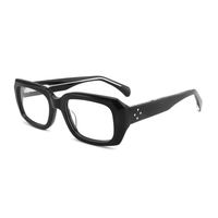 Kacamata Model 240044 persegi bingkai optik asetat antik bingkai logo kustom kacamata Retro stok tersedia