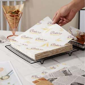 Papel Encerado para Envolver Alimentos, Papel de Seda Antigrasa para Envolver Hamburguesas, Papel para Envolver Sándwiches, Papel Encerado de Grado Alimenticio para Shawarma con Impresión de Logotipo Personalizado - Product Image 6