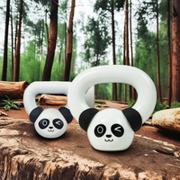 Kettlebell en fonte massif Panda - Portable et écologique pour l'entraînement de force musculaire et la remise en forme