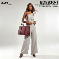 QAZA Sacs à Main Femme 2026 Nouveauté Ensemble de Sacs 2-en-1 en Cuir PU Tressé Sac Fourre-Tout Esthétique pour Dames