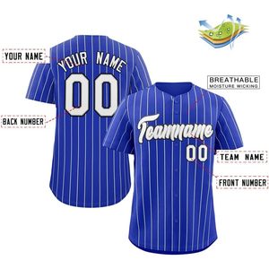 Camiseta de béisbol personalizada con rayas, botones, nombre y número cosidos, unisex, para adultos y jóvenes, que absorbe la humedad - Product Image 2