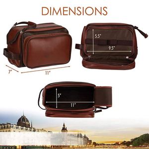 Trousse de toilette de voyage en polyester, fabriquée en usine BSCI, cousue à la main avec du polyester PU de qualité supérieure et des fermetures éclair, étanche (11"x7"x7") - Product Image 4