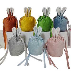 Hot Sale Handmade Christmas Party Gift Velvet Bunny Drawstring <strong>Bag</strong> Ornaments <strong>Easter</strong> Goodie <strong>Bags</strong> - Product Image 1