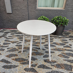आउटडोर कॉफी दूध चाय की दुकान कार्बन स्टील छोटे गोल डाइनिंग टेबल अवकाश आउटडोर टेबल बालकनी - Product Image 4