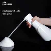 Bouteille pulvérisateur à mousse vide noire de 500 ml personnalisée avec gâchette pour liquide vaisselle, agent nettoyant pour huile