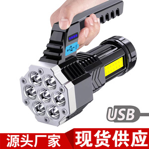 ไฟทำงานแบบ COB ไฟส่องสว่างกลางแจ้งแบบพกพาแบบชาร์จไฟได้ LED สีขาว 6V สีดำ - Product Image 3