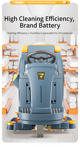Chancee K70 Ride-on Floor <strong>Scrubber</strong> 750mm Double Brush 5900㎡/h Warehouse Mall Hard Floor Cleaning Industrial <strong>Auto</strong> <strong>Scrubber</strong> Dryer - Product Image 5