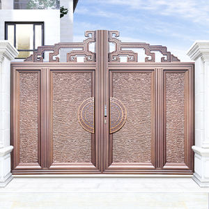 Nouvelle conception en aluminium Porte coulissante Conception <span class=keywords><strong>d</strong></span>'usine Entrée de jardin Porte de maison en aluminium Porte automatique <span class=keywords><strong>Prix</strong></span> - Product Image 4