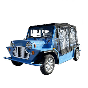 Auto Clásico Eléctrico Azul Vintage en Oferta, Auto Clásico de Estilo Retro con Batería, para Resort - Product Image 2