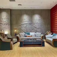 Panel de Pared de Piedra Damasco de PU/PVC, Moderno, Impermeable, Ignífugo y Ecológico, para Uso en Apartamentos y Hoteles, Color y Gráficos Personalizables
