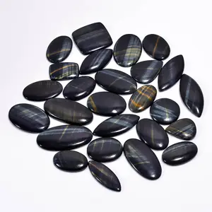 Jóias de olho de tigre natural cabochão, pedra preciosa para fazer joias