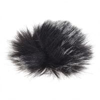 Funda de microfono de piel sintética de 1 cm para exteriores, protector contra el viento, mini parabrisas para micrófono de solapa Lavalier