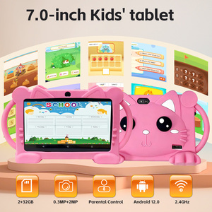 Tablette éducative Quad Core avec poignée, étui <span class=keywords><strong>pour</strong></span> enfant, 7 pouces, MTK <span class=keywords><strong>Android</strong></span> 12, 2 Go, 32 Go, nouvelle, prise en main confortable <span class=keywords><strong>pour</strong></span> les enfants, jeux mathématiques <span class=keywords><strong>pour</strong></span> l'école à domicile - Product Image 3
