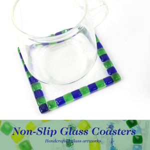 Handmade Polished Melted Glass Arts Coasters Tabletop Protection <b>Cup</b> <b>Mat</b> Home Guest Room Housewarming Birthday Gift 5mm - Product Image 2