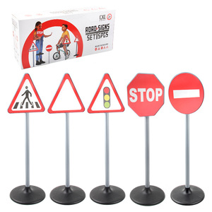 Juego de señales de semáforo de simulación para niños grandes, Escena de modelo de seguridad, semáforos DIY, juguete educativo preescolar - Product Image 4